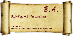 Bikfalvi Arianna névjegykártya